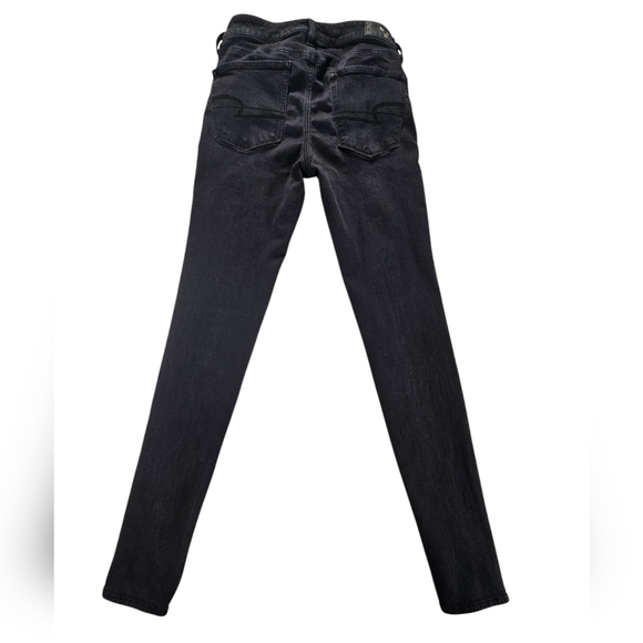 American Eagle women's black Hi-Rise Jeggings size 4 long - Picture 2 of 7